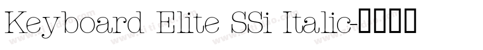 Keyboard Elite SSi Italic字体转换